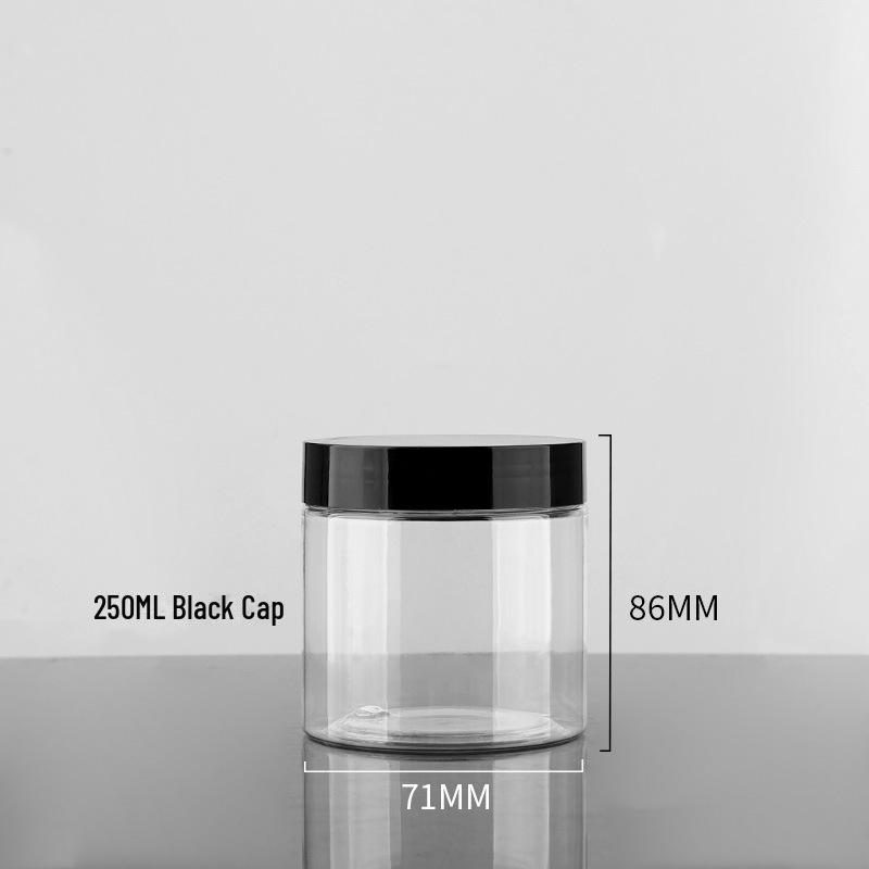 Plastic Pet Cream Bottle: 30g/50g/100g with Black Lid, 68Tooth Design, for Skincare, 700g