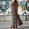 Mens American Hip Hop High Street Loose Paisley Straight Leg Casual Sweatpants