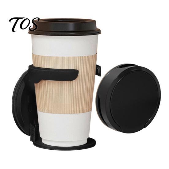 Wall Mounted Beverage Rack 2PCS Foldable Cup Holder, Space Saving Adhesive Drink Compact Travel Stand Stable for Coffee Mugs Water Bottles And