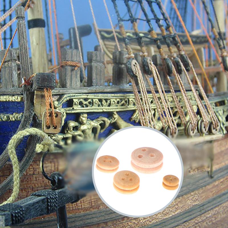 20PCS High Quality Deadeye Pulley 4/5/6/8MM Wooden Model Ship Model Accessories