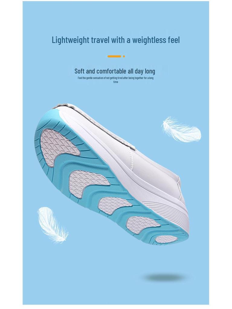 Spot Nurse Women's Genuine Leather Non-Slip Breathable Soft Sole Hospital Work Shoes - Comfortable & Stylish for Outdoor Wear