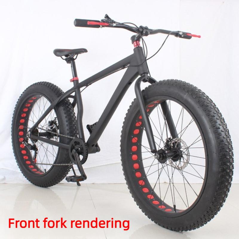 26/20 Inch Extra Wide Snow Bike Fork Off-Road Beach Bike Extra Wide Tyres Forks 26x4.0/20*4.2 High Carbon Steel Rigid Fork