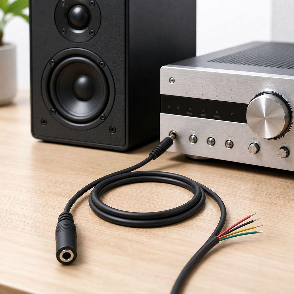 1Pcs 2/3/4Pins Mono Stereo AUX Connector 2.5mm/3.5mm Earphone Mic Repair Cable  Earphone Repair