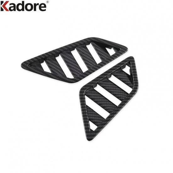For Mitsubishi Outlander -2024 2025 Carbon Fiber Car Front Upper Air Condition Vent Outlet Cover Trim Interior Accessories