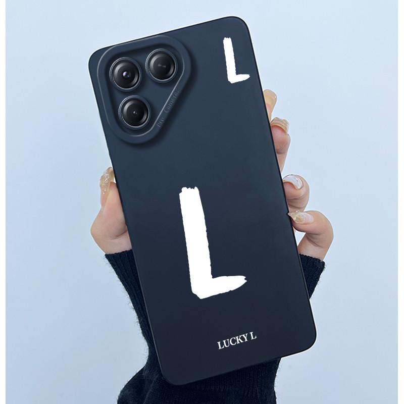 For Tecno Pova 7 4G LJ6 Covers Cases Lucky Simple Letter Couple Silicone Soft Matte Phone Housing for Techno Pova 7 4G Fundas