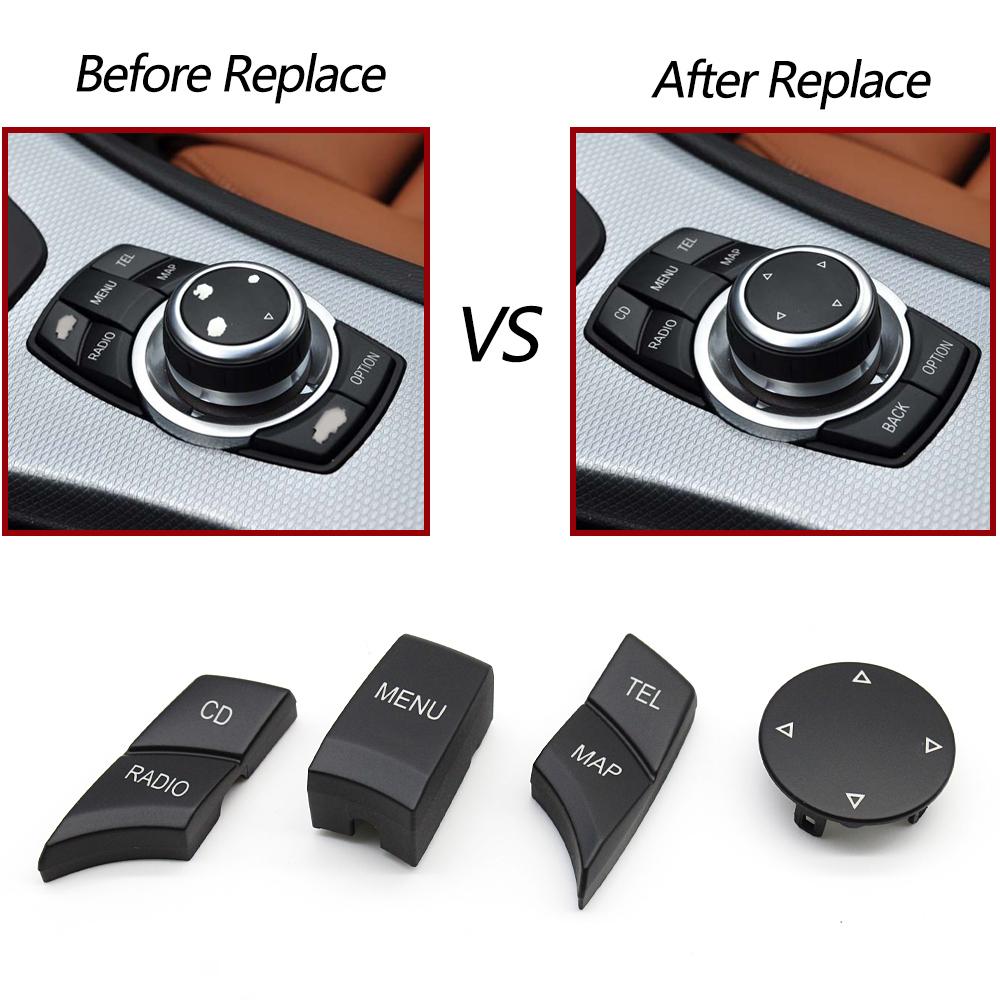 Car CIC IDrive Multimedia Control Knob Menu Button Keys For BMW X1 X5 X6 1 3 5 Series E84 E90 E91 E92 E70 E71 E72 E60 E87 E88