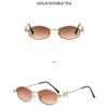 Women's sunglasses, men's and women's fashion polygonal metal sunglasses