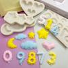 Number Design Chocolate Mold Heart Shape Resin Clay Mold New Silicone Mold  Cake Decorating