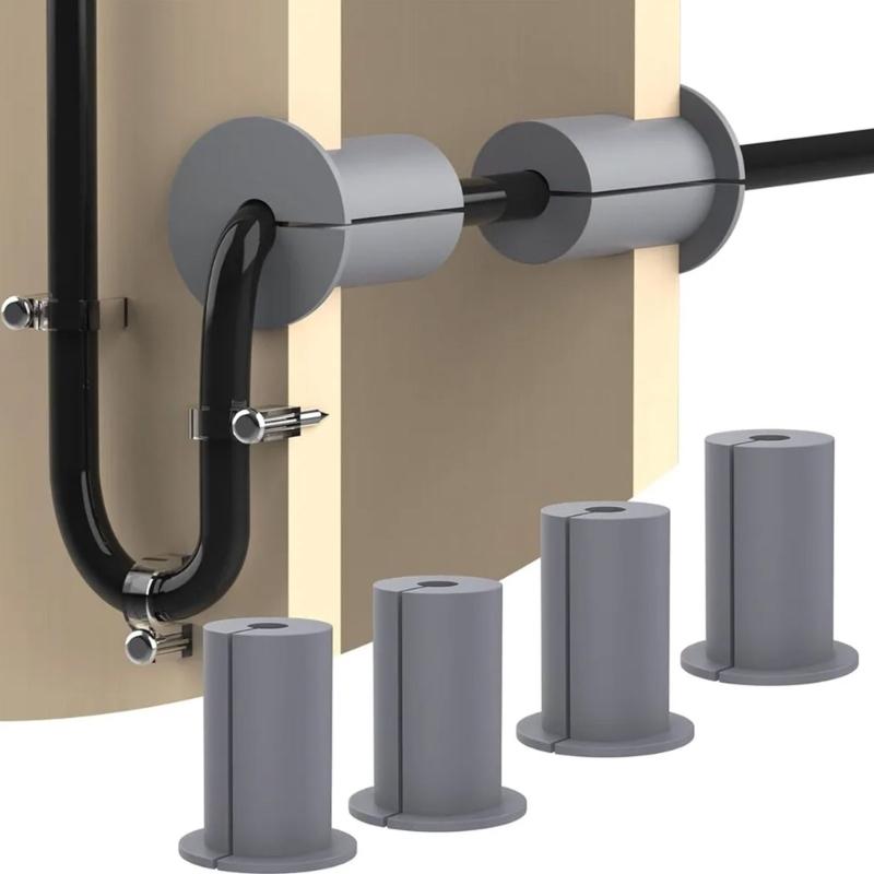 6Pcs Cable Routing Kits Furniture Wall Hole Bushing Cable Grommet Universals Cable Management Wire Organizers Easy Use