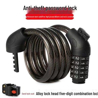 Anti-theft Combination Bicycle Lock - Portable Steel Chain for Mountain and Electric Bikes