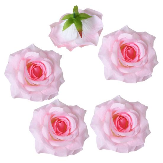 5 Stück Künstliche Rosenblütenköpfe Realistische Falsche Seidenrosenköpfe für Zuhause DIY Blumenwand Hochzeitsparty Geburtstag Babyparty Dekoration