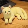 Lifelike Tricolor Cat Plush Toy Stuffed Simulation Cute Cat Doll Animal Pet Soft Home Decor Gift