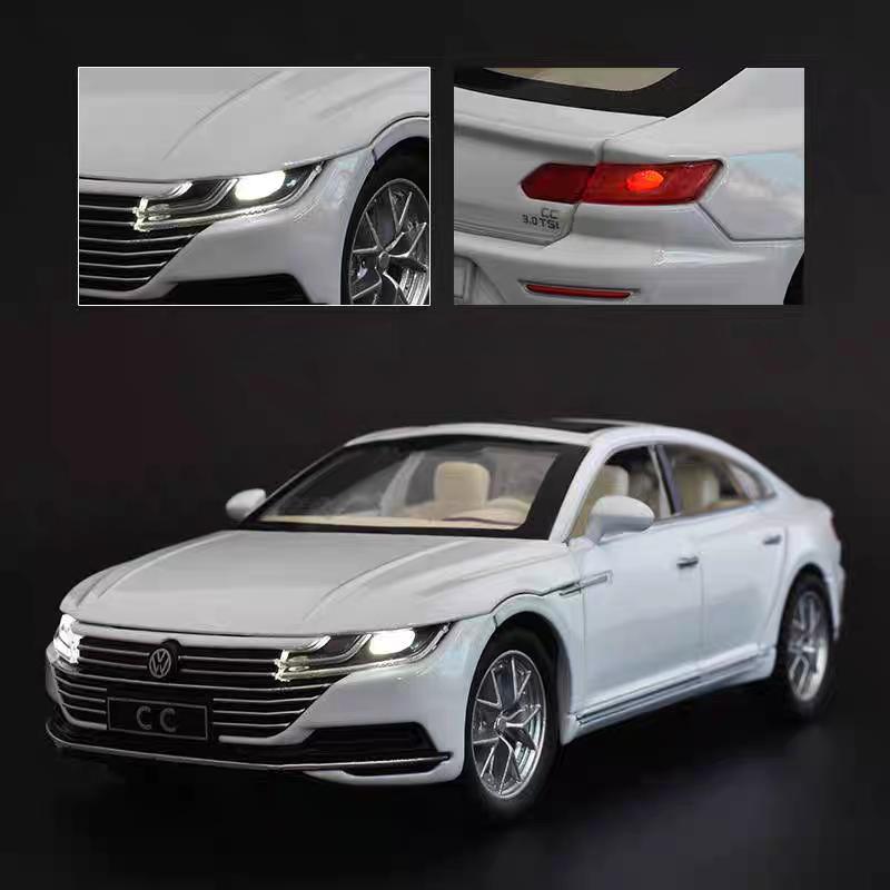 Volkswagen Arteon CC Sport Coupe Simulation Diecast & Toy Vehicles Sounds & Light Pull Back Car 1:32 Alloy Model Gifts For Children