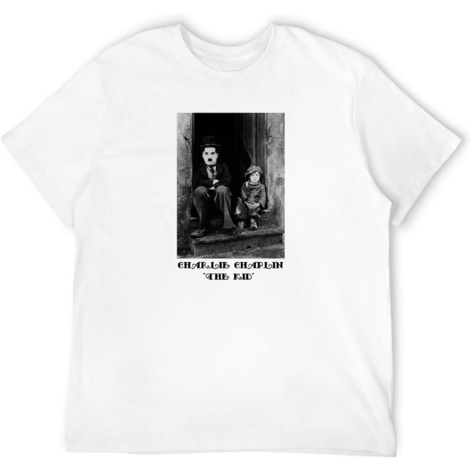 Charlie Chaplin The Kid T-Shirt Poster T-Shirt White S