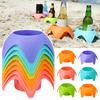 1PC Plastic Beach Cup Holders Multicolor Outdoor Sand Drink Holders Portable Beer Stand Accessories For Beach Parties And Cam