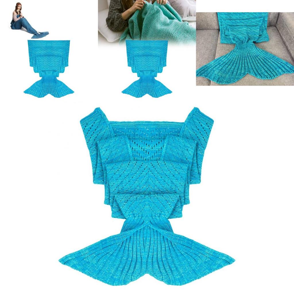 Mermaid Tail Throw Blanket With Acrylic Material For Kids And Adults Perfect For Spring And Fall