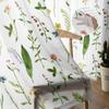 Watercolor Painting Flowers Leaves Tulle Curtains For Living Room Sheer Curtain Bedroom Voile Decorative Window Treatments