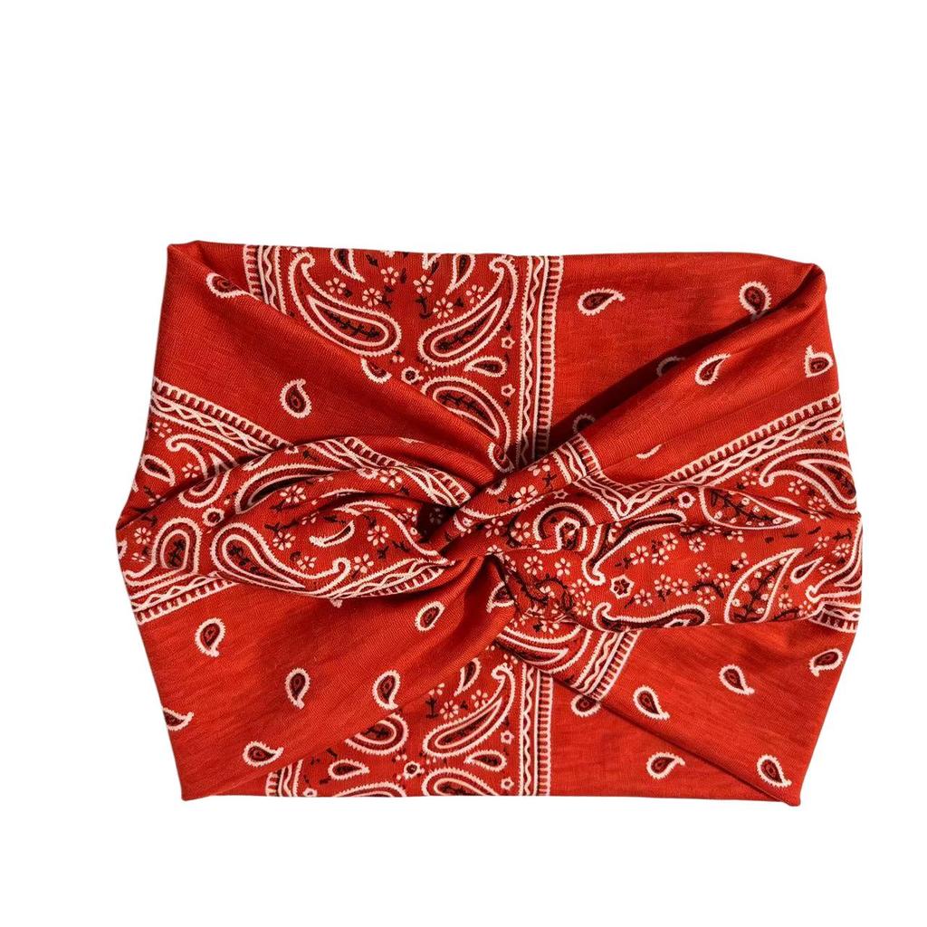 Women's Afro Wide Elastic Headband: Sweat Absorbent Yoga & Running Hair Wrap.