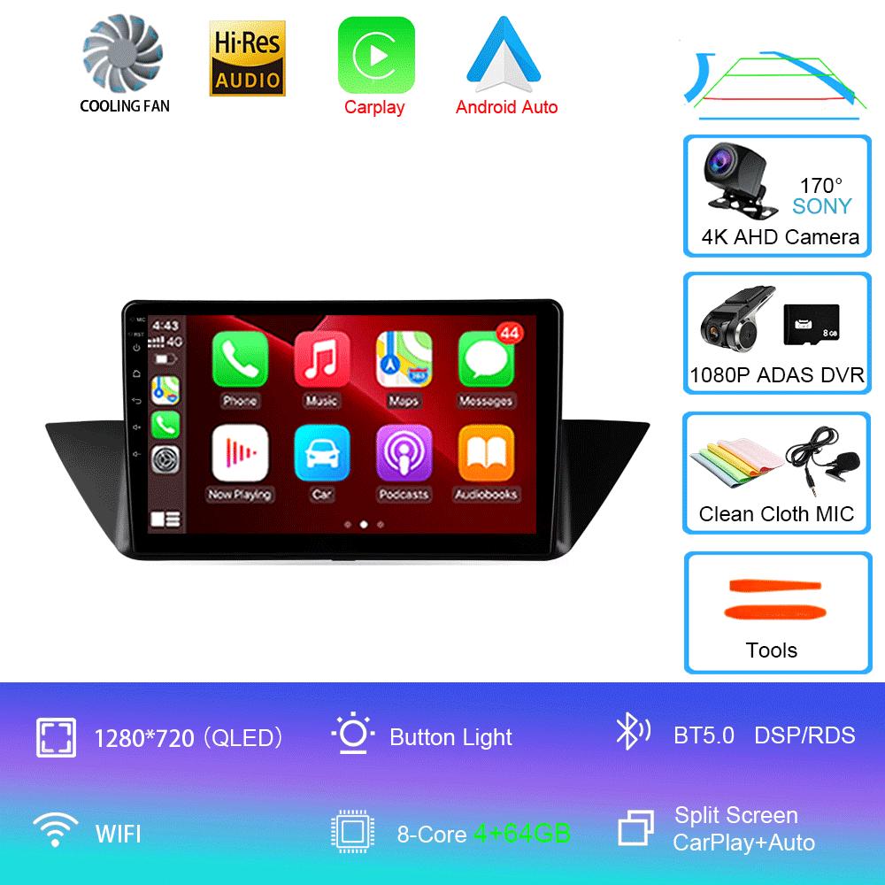 Car Radio Android14 Carplay For BMW X1 E84 2009 2010 2011 2012 Navigation GPS Multimedia Player WiFi+4G Stereo Auto DSP Video BT