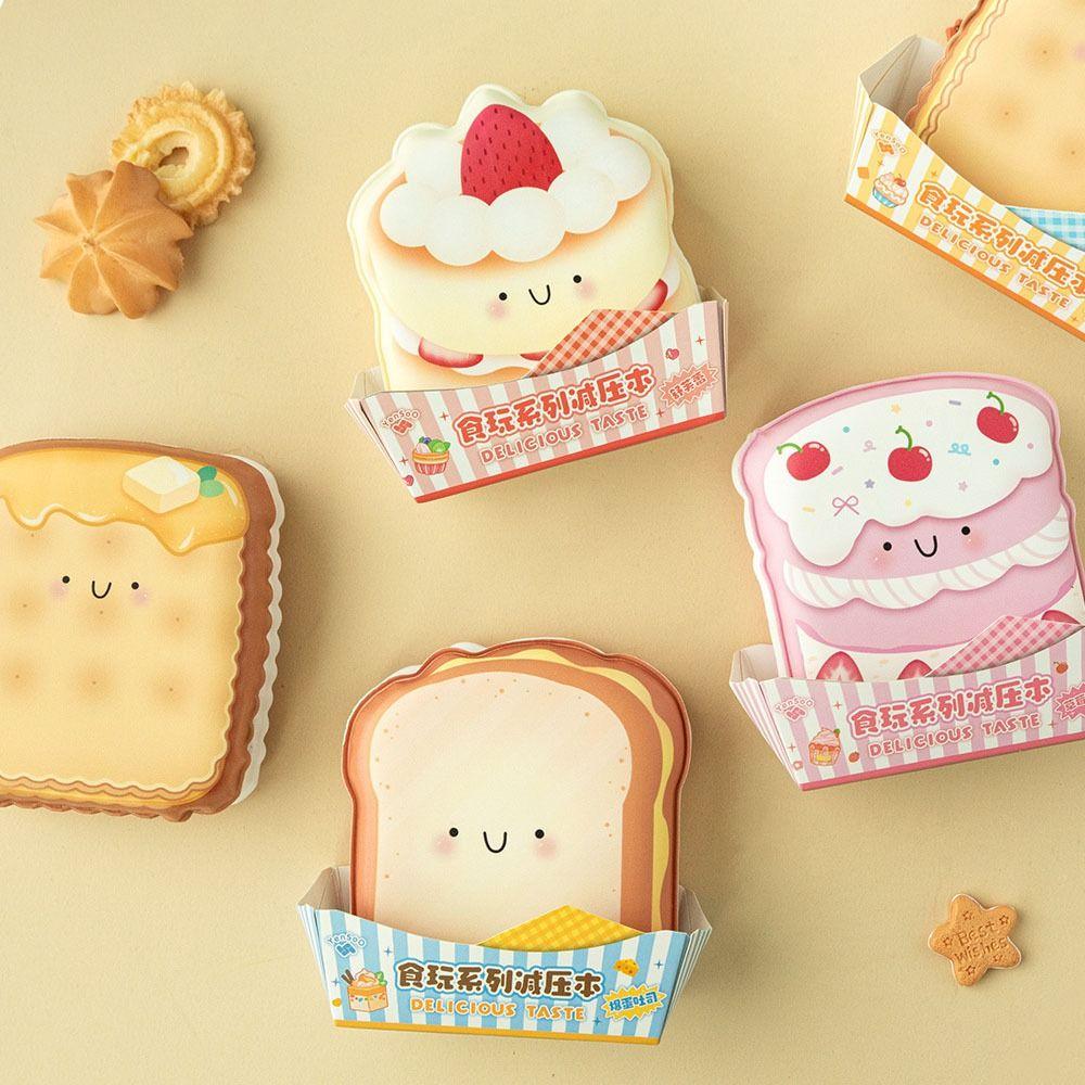 Creative Cartoon Cake Notepad Cartoon Toast Squishy Notebook Notepad Student Supplies