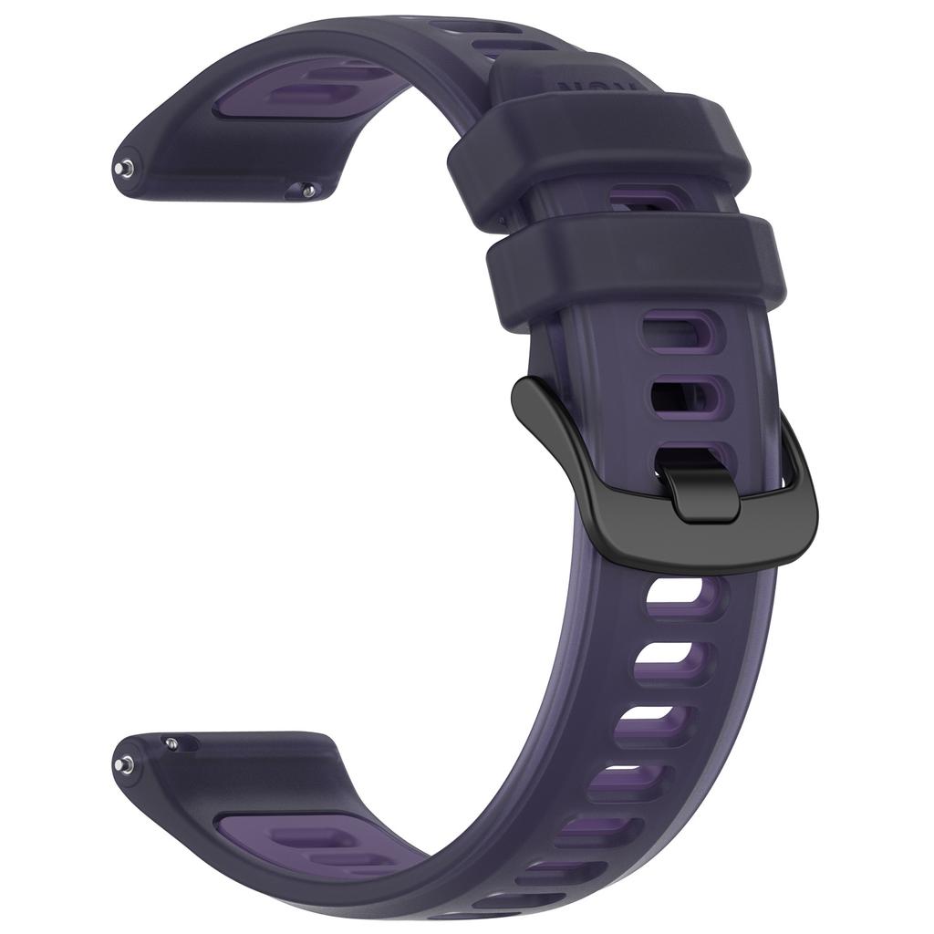 20mm 22mm durchsichtiges Gelee-Silikon-Uhrenarmband für Garmin Forerunner 570 Atmungsaktives Zwei-Farben-Ersatzarmband