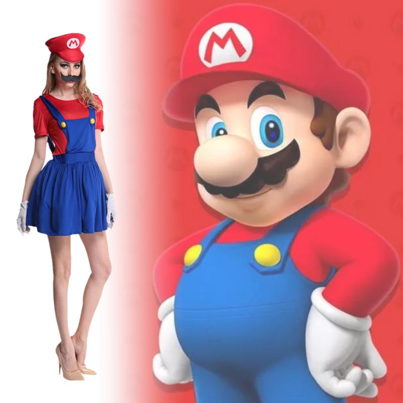 Super Mario Bros. Kostümset für Familienparty-Spaß