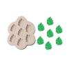5Pcs Small Freshes Fondant Silicone Mold Ginkgos Bilobas Leaf Four-leaf Clover and Chocolate Decorative Cake Mold