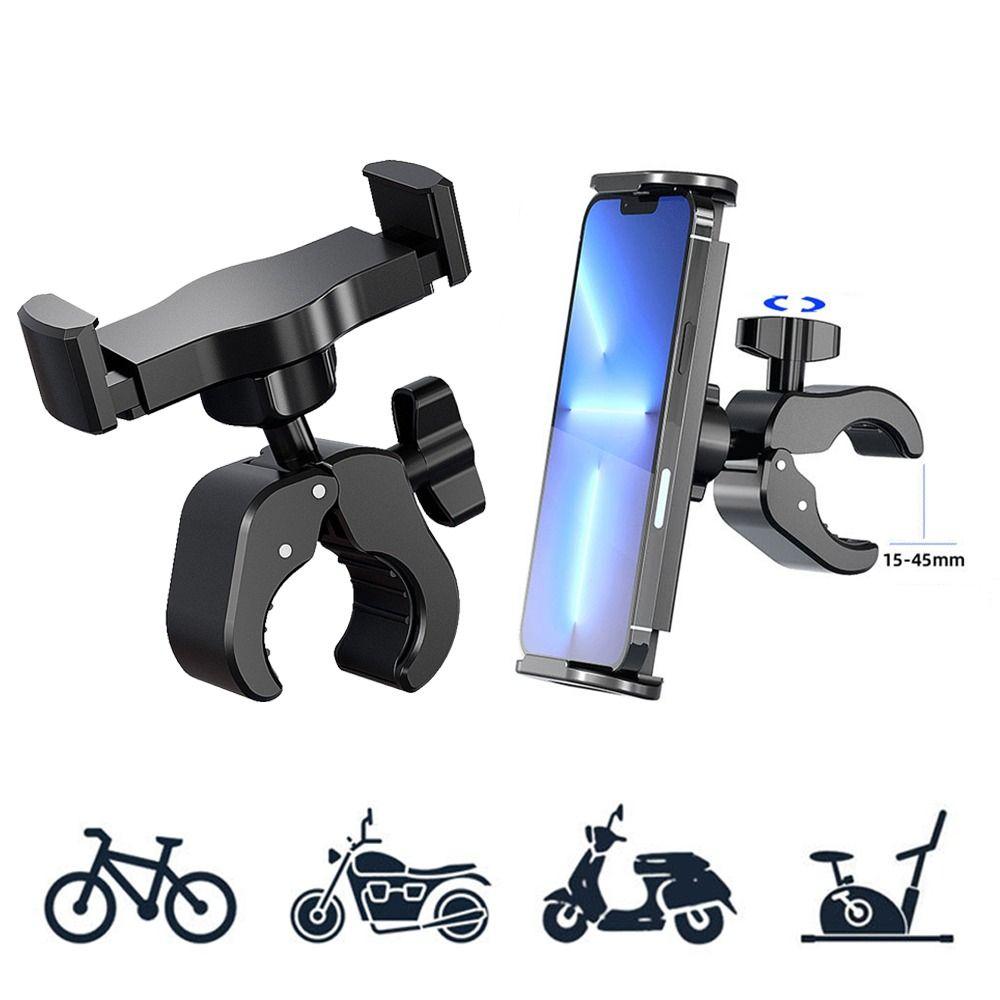 Round Pipe Clamp Phone Holder 360 Rotating Handlebar Mount Universal Phone Bracket Live