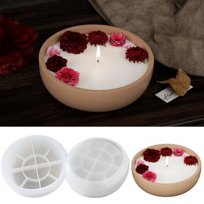 Stampo a Goccia di Cristallo Fai da Te, Gesso Cemento, Portacandele, Ciotola Contenitore, Vassoio Contenitore, Contenitore per Candele, Stampo in Silicone