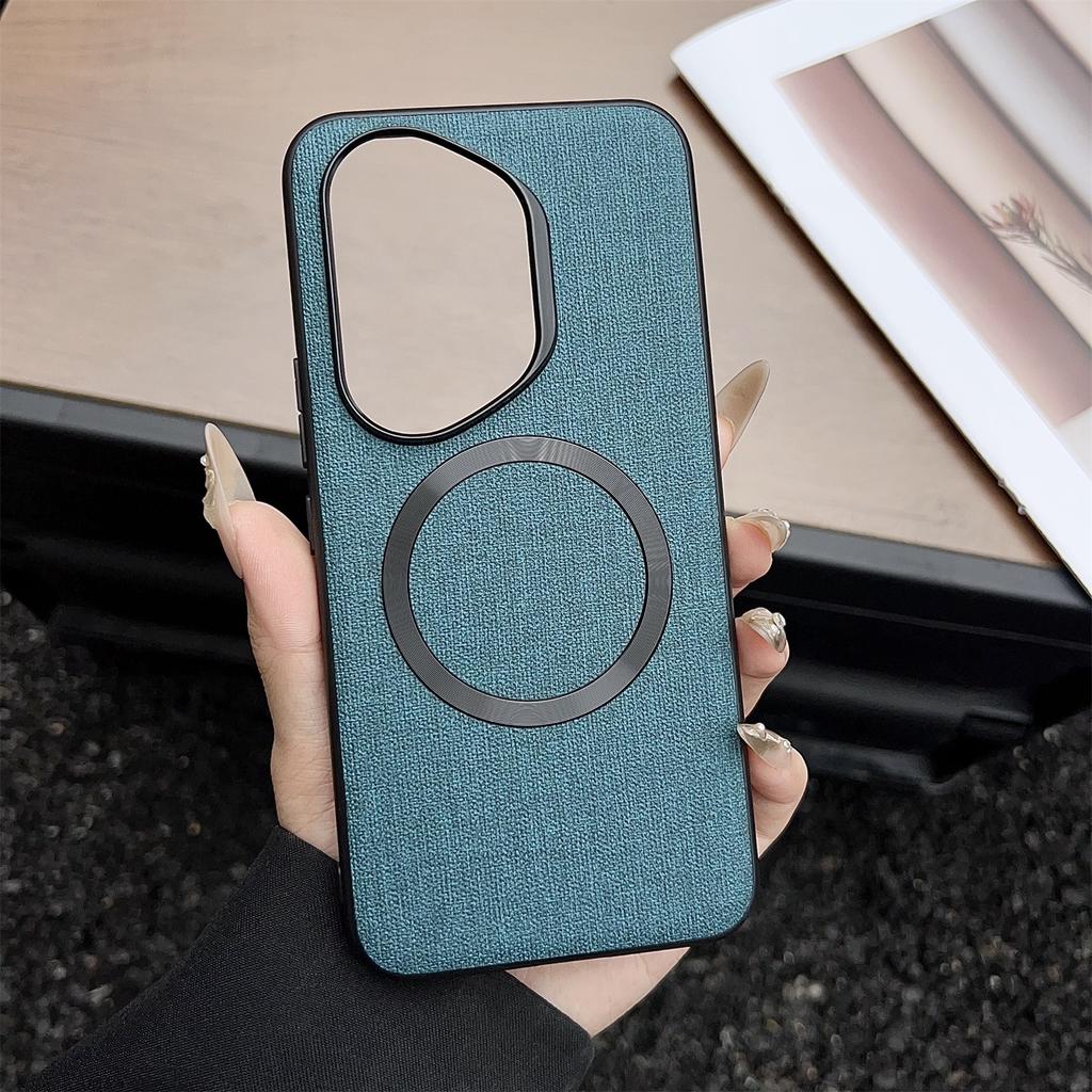 For Honor 400 5G (Global) Magnetic Case Drop-Proof TPU + Cloth Back Phone Cover