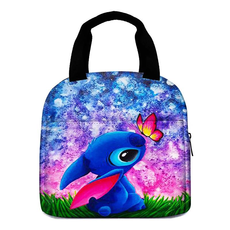 Stitch Lunch Cartoon Bag Oxford Insulated Lunchbox Aluminium Foil Bags Picnic