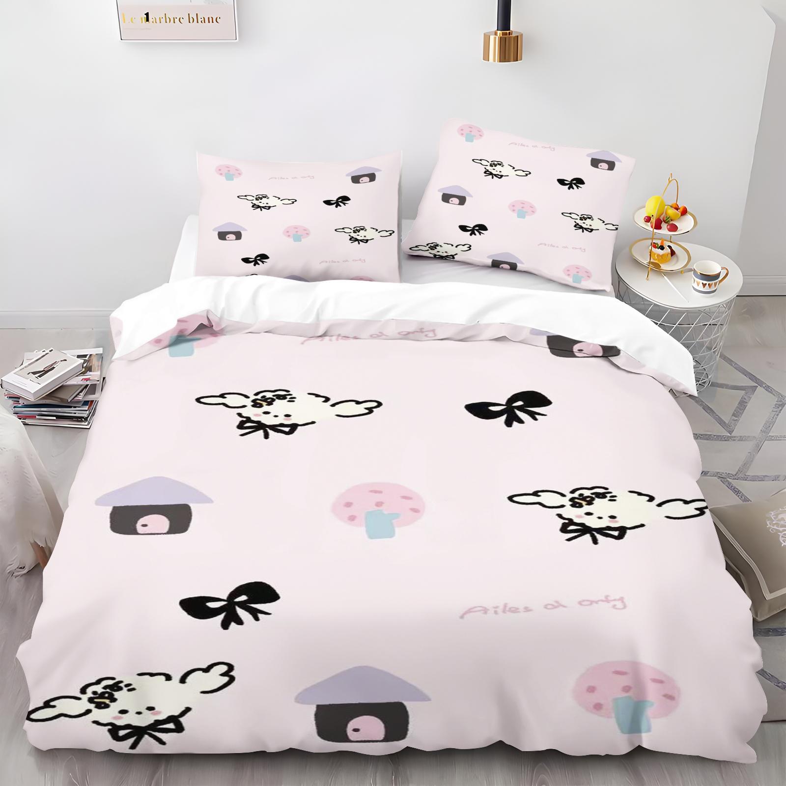 

Cute Animal Cartoon Quilt Cover with for Children Room 100% Polyester Bedding Breathable Duvet Custom Made Set Home 135x200cm