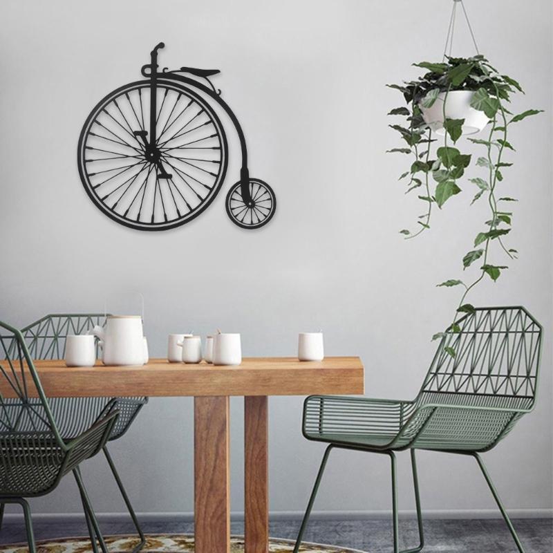 Metal Bicycle Wall Art Bike Artwork Hanging Decor Home Decorations for Living Room Study Bedroom Dinning Room Office