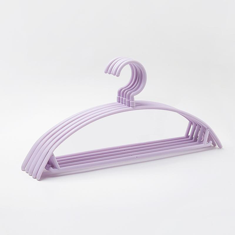 I KNOW Plastic Hanger 10PCS Wide Shoulder Clothes Hanger 42CM Length Simple Style Storage Using Black White PP Coat Round Hanger