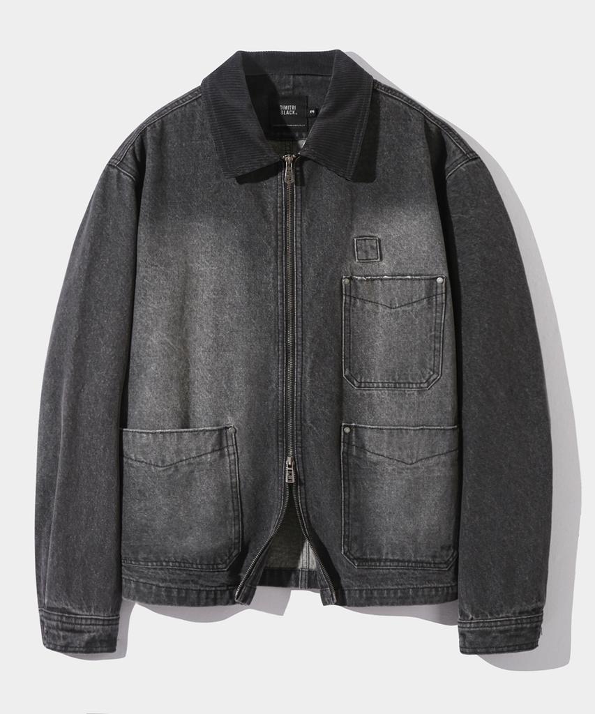Dimitri Black 2Way Og Essential Fade Wash Michigan Denim Jacket_Vintage Black