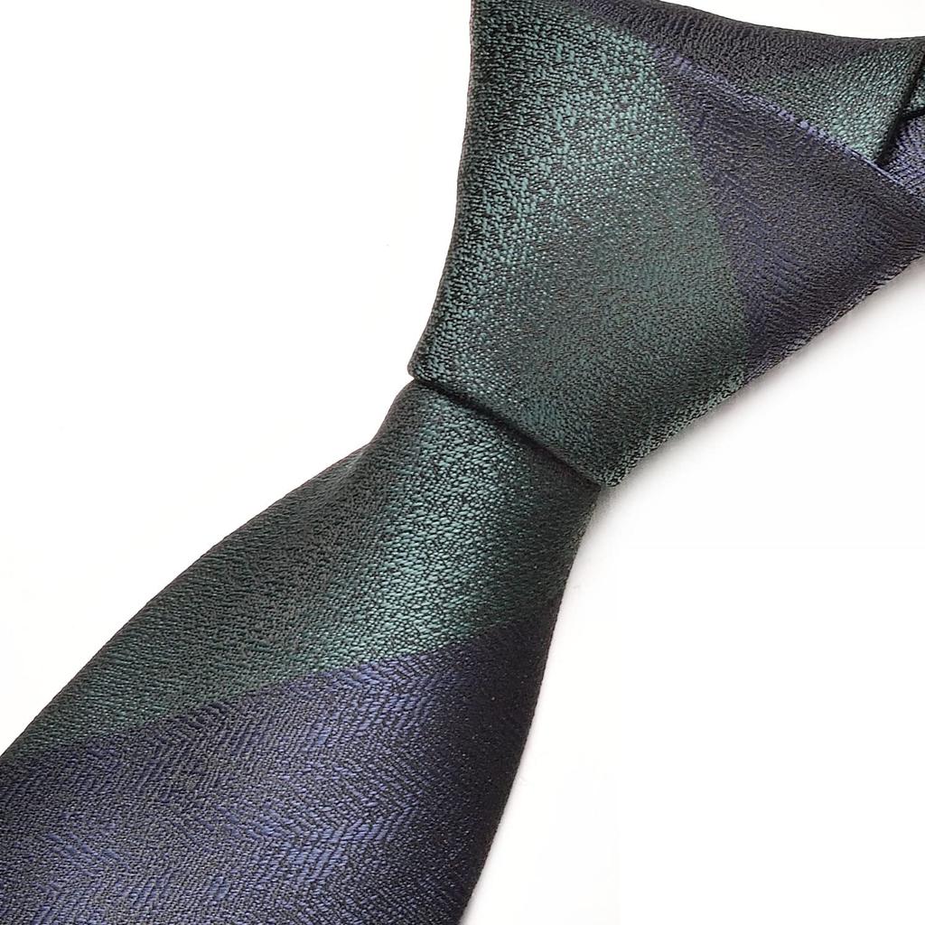 [runootPR] Blue and Green Striped Necktie, Washable Necktie, for Weddings, Business, Job Hunting, Men's Formal Wear Accessory [Item]