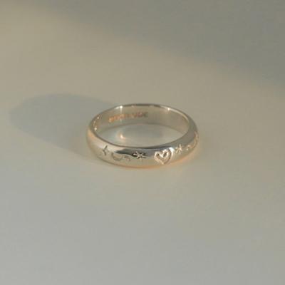 POSTLUDIUM [SILBERHERZ-LANDSCHAFT VERLOBUNGSRING]