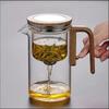 Enchanti Tea Pot with Infusers for Loose Tea 600ML with Wooden Handle One Click Switch Tea Filtration  Teapots Dropshipping