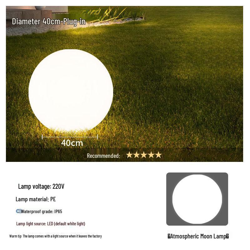 Solar Luminous Spherical Lawn Lamp: Waterproof Outdoor Atmosphere Light for Courtyard and Camping