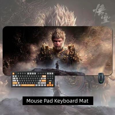 Black Myth WuKong Monkey Laptop Computer Gaming Large Mouse Pad Keyboard Mat