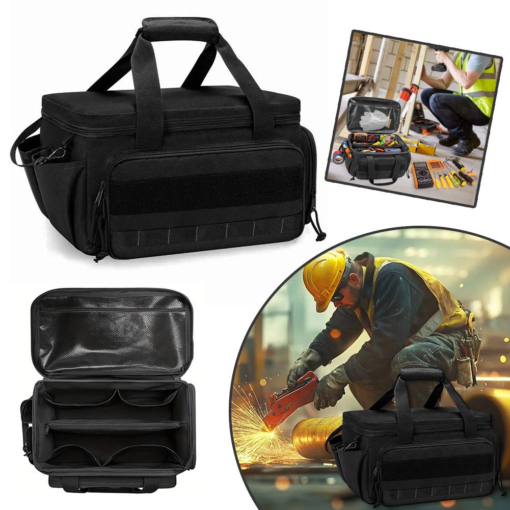 Tool Bag Heavy Duty Multi Tool Bag Organiser Technician Bag with Adjustable Shoulder Strap for Office Workshop Daily Use