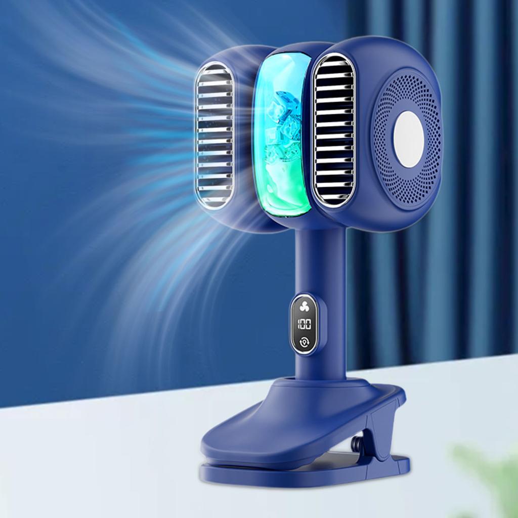 Portable USB Clip On Fan Strong Wind Desk Fan Camping Home Camping Backpacking Car Personal Fan with Clip Rechargeable Mini Fan