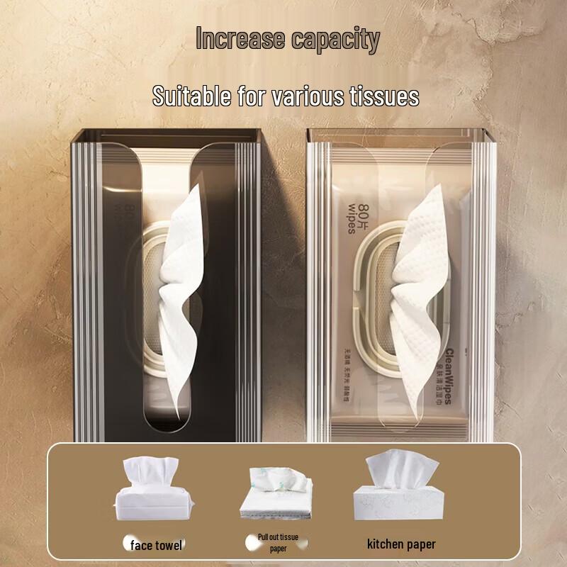 Adhesive Wall-Mounted Tissue & Face Towel Dispenser