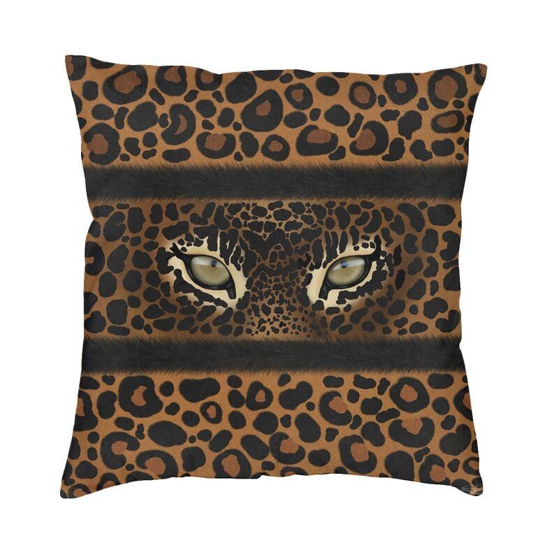 Nordic Purple Leopard Print Cushion Cover Velvet Animal Skin Pattern Pattern Pillow Case Living Room Decoration Pillowcase
