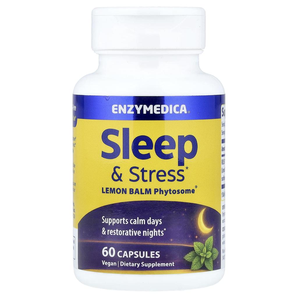 Enzymedica, Sleep and Stress, 60 Capsules (200mg per capsule)