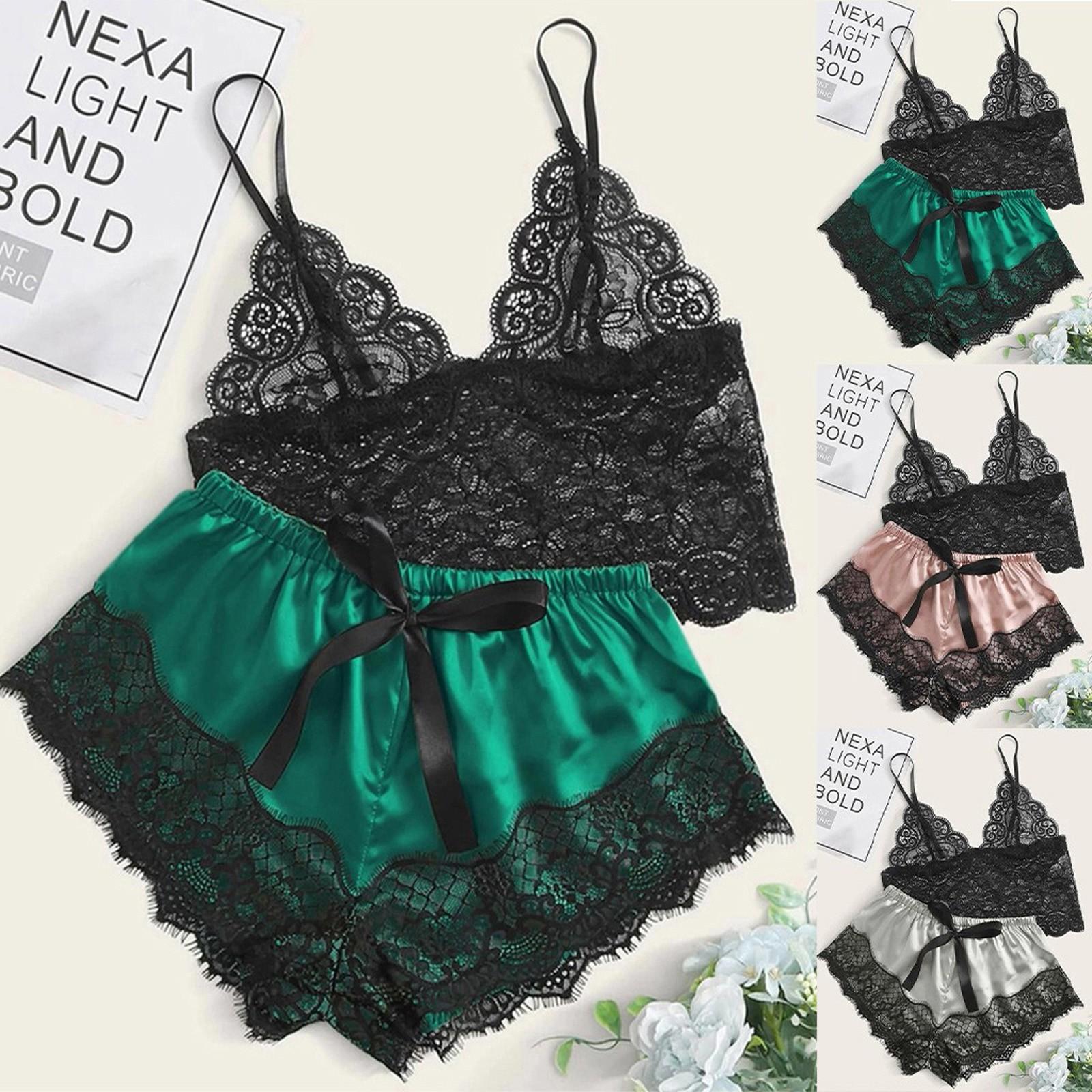 

(SU)Новое сексуальное кружевное белье, шелковое нижнее белье, пижамы, атласные пижамы