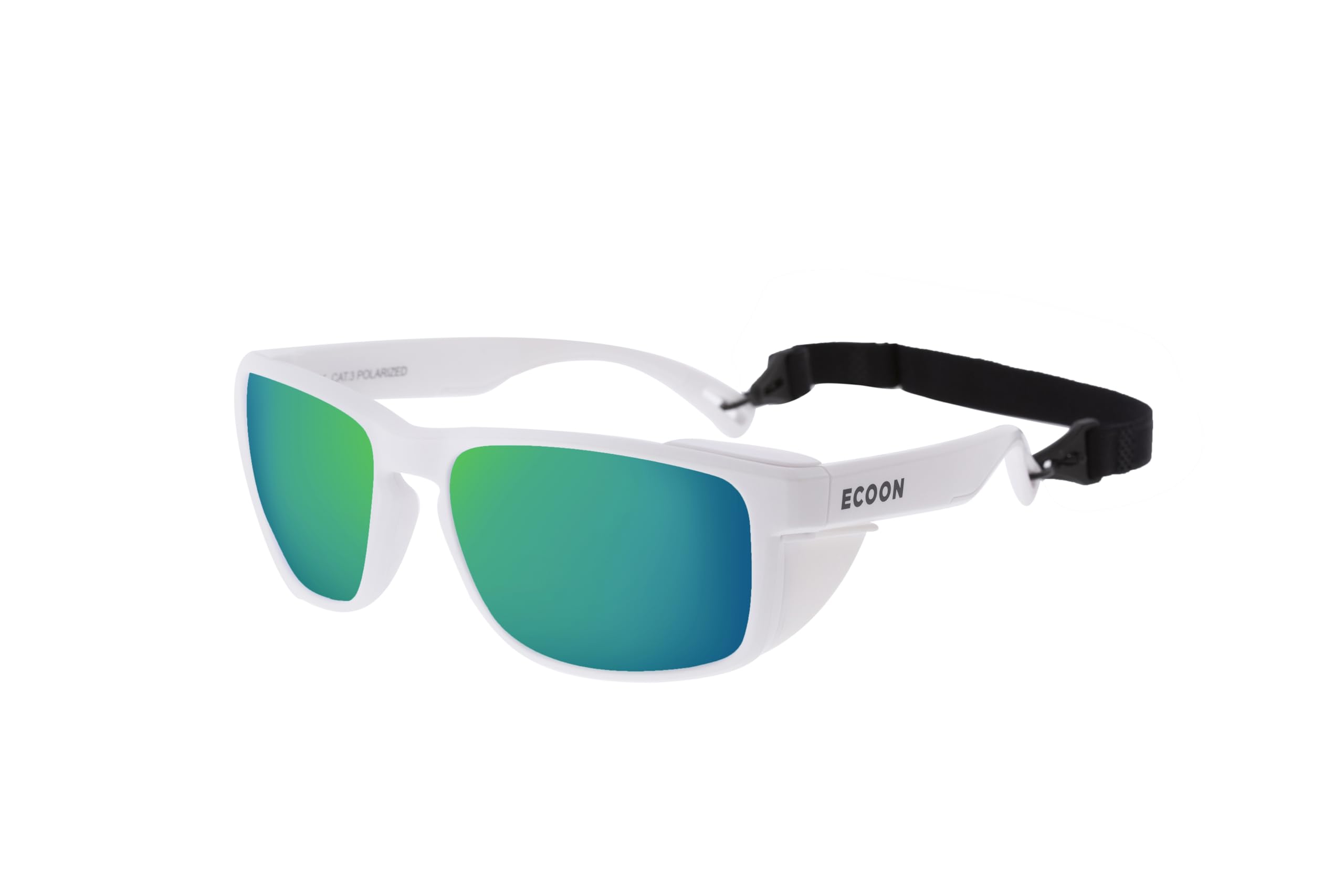 

Солнцезащитные очки LE MORNE со съемными боковыми щитками UV Белые REVO OCN-ECO100-100, Унисекс, Щитки, Защита, Легкие, Прочные, (Зеленые линзы) [Аутентичный] чёрный