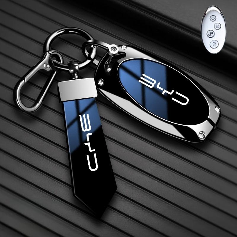 Étui Porte-Clé Télécommande Voiture Coque Housse Sac pour BYD Song Plus Atto 3 Han EV Tang DM Qin Seal Dolphin Accessoires Porte-Clés
