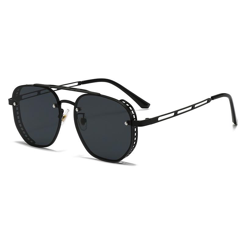 New metal hollow mirror legs steampunk sunglasses men's retro high-end European and American sunglasses