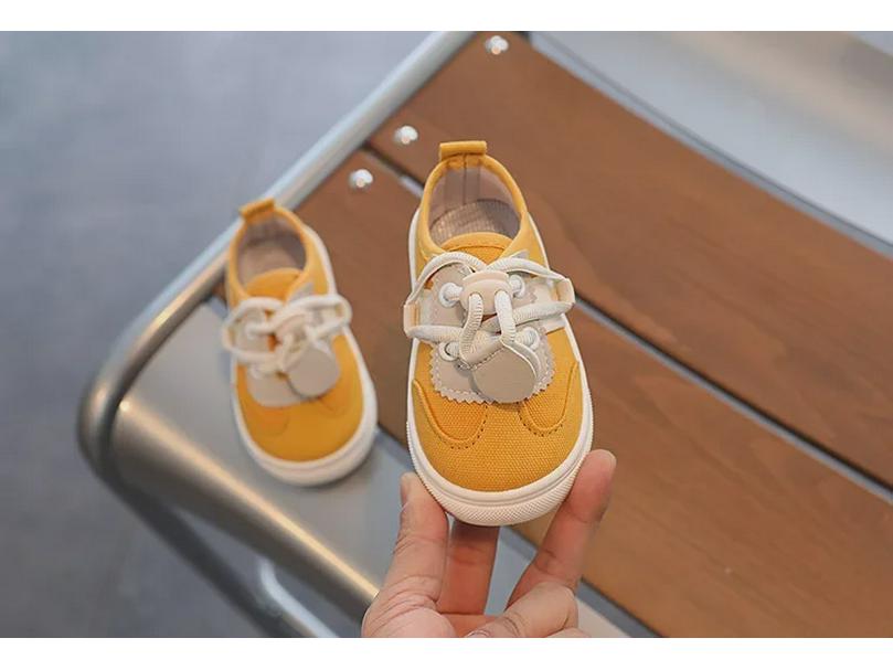 Solid Soft Sole Canvas Slip-On Shoes for Toddlers